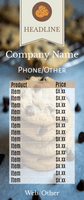 Cookie Bakery Pricing List Retractable Banner Template