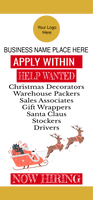 Santas Sleigh Help Wanted Retractable Banner Template
