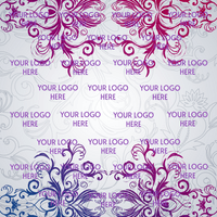 Swirls Purple and Blue Backdrop Step and Repeat Layout 2 Banner Template