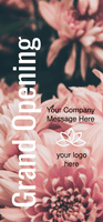 Pink Flower Yoga Grand Opening Retractable Banner Template