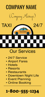 Taxi Service Informational Retractable Banner Template