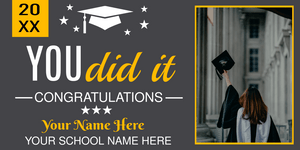 Congratulations You Did It Vinyl Banner Template