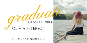 Outdoor Graduation Banner 20XX with Photo Vinyl Banner Template