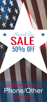 Memorial Day Sale Premium Retractable Banner Template