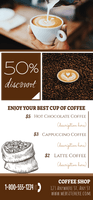 50% Discount Coffee House Retractable Banner Template