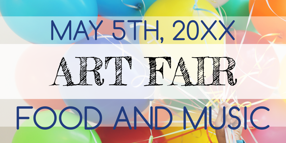 Art Fair Food and Music Festival Vinyl Banner Template