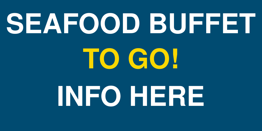 Blue, White and Yellow Seafood Buffet To Go Vinyl Banner Template
