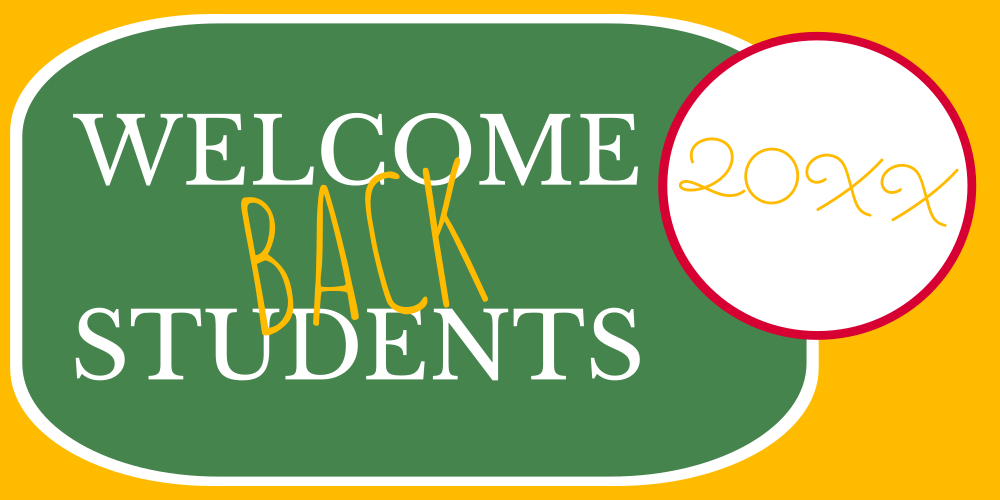 Welcome Back Students Vinyl Banner Template