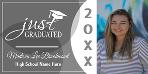 Just Graduated High School Class of Vinyl Banner Template