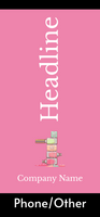 Black, Pink and White Nail Salon Headline Retractable Banner Template