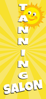 Yellow Abstract Tanning Salon Retractable Banner Template
