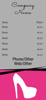 Pink and Gray Beauty Consulting Price Item Description List Retractable Banner Template