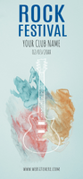 Guitar Rock Festival Retractable Banner Template