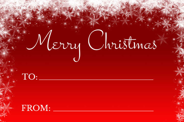 To and From Christmas Rectangle Rolled Sticker