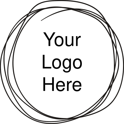 Custom Text Circle Rolled Sticker