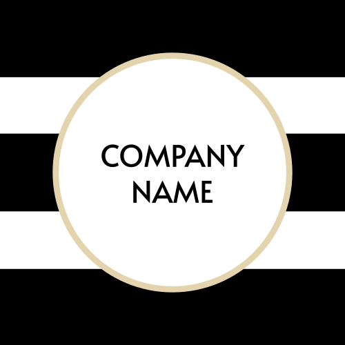 Custom Text Black, White & Gold Rolled Sticker