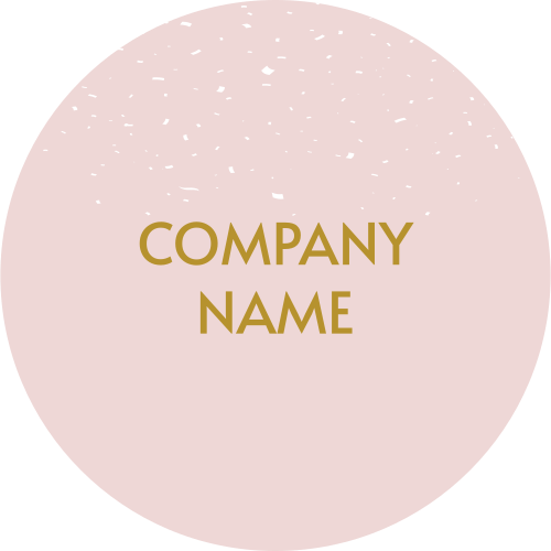 Custom Text Fancy Design Circle Rolled Sticker