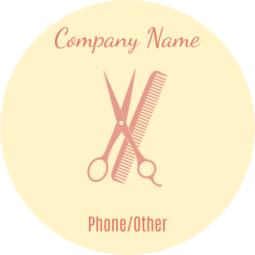 Hair Stylist Circle Rolled Sticker