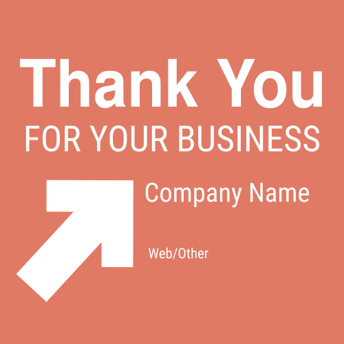 Thank you for your business Rolled Sticker
