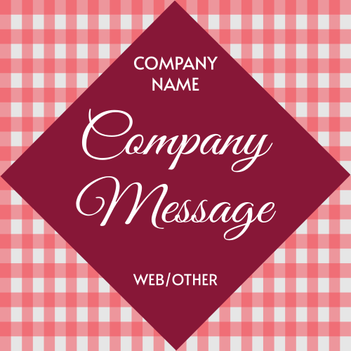Red Plaid Rolled Sticker