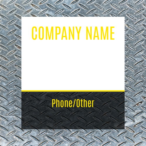 Steel Foot Plate Company Name Rolled Sticker