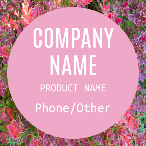 Colorful Flowers Company Name Rolled Sticker