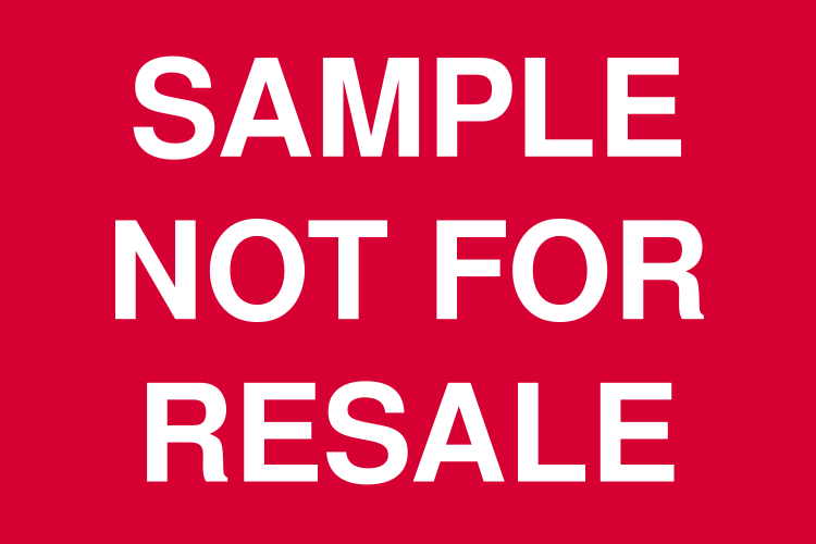Sample Not For Resale Label