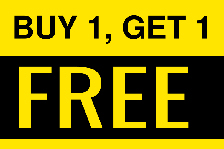 Buy 1 Get 1 Free Label
