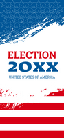 Red, White and Blue 20XX Election Retractable Banner Template