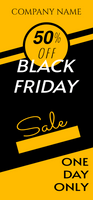 Yellow Black Friday Premium Retractable Banner Template