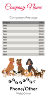 Animal Grooming Price List Retractable Banner Template