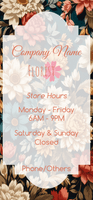 Floral Company Name Florist Retractable Banner Template