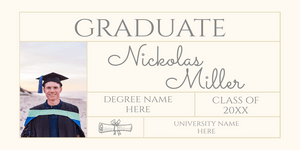 College Graduate with Photo Class of 20XX Vinyl Banner Template