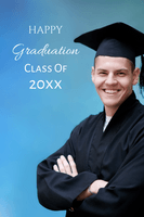 Customized Happy Graduation with Year Poster Template