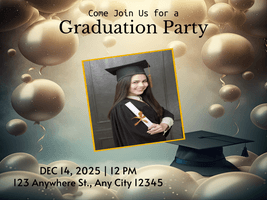 Come Join Us for a Graduation Party Poster Sign Template