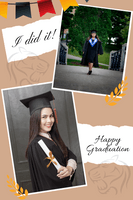 I Did It Happy Graduation with Photos Poster Template