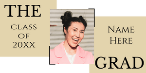 The Grad with Name and Photos Class of 20XX Vinyl Banner Template