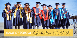Group Photo Graduating Class of 20XX Vinyl Banner Template