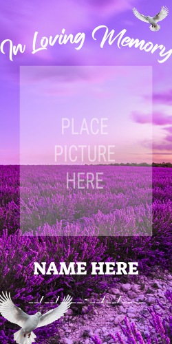 Lavander Fields Grave Banner Template