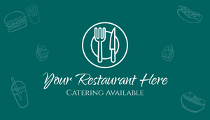 Catering Available Restaurant Business Card