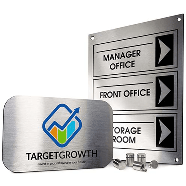 Custom Brushed Aluminum Signs