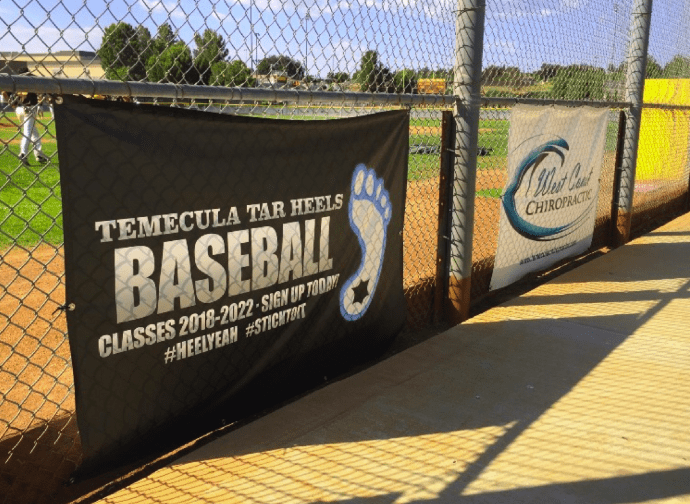Baseball field banner