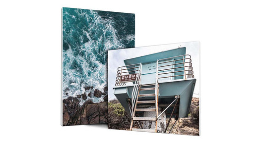 two ocean theme canvas posters side by side