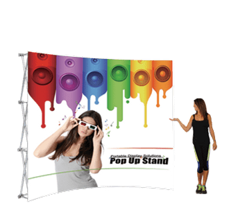 10ft Curved Fabric Pop Up