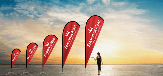 Smoothie King Teardrop Flags