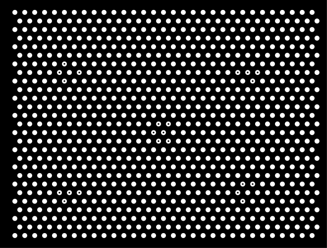 33.779" x 25.607" Halcon Target 13mm Circles Finish Size - 858x650mm