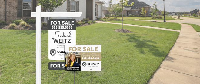 Reflective Aluminum Sign with Rider