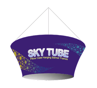 Hanging Tapered Circle Sky Tube Banner