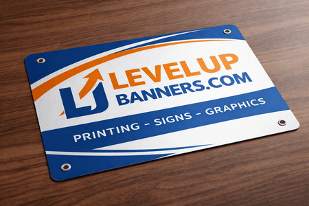 Custom aluminum sign level up