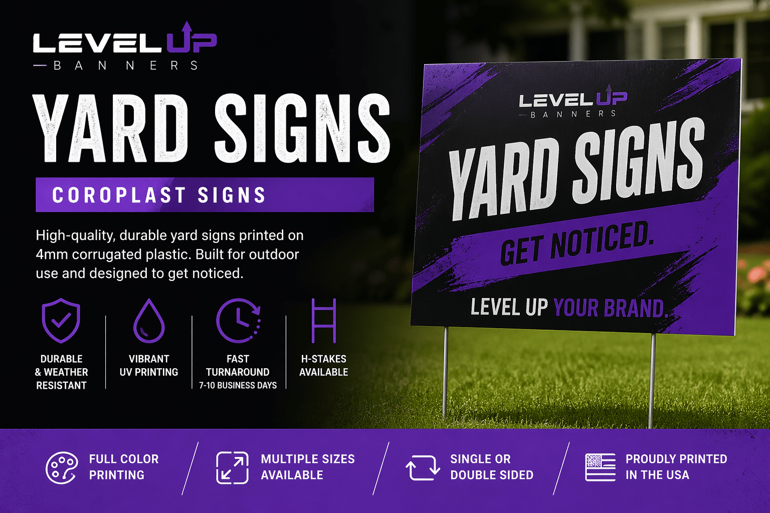 Level Up Banners Yard Signs Product Picture